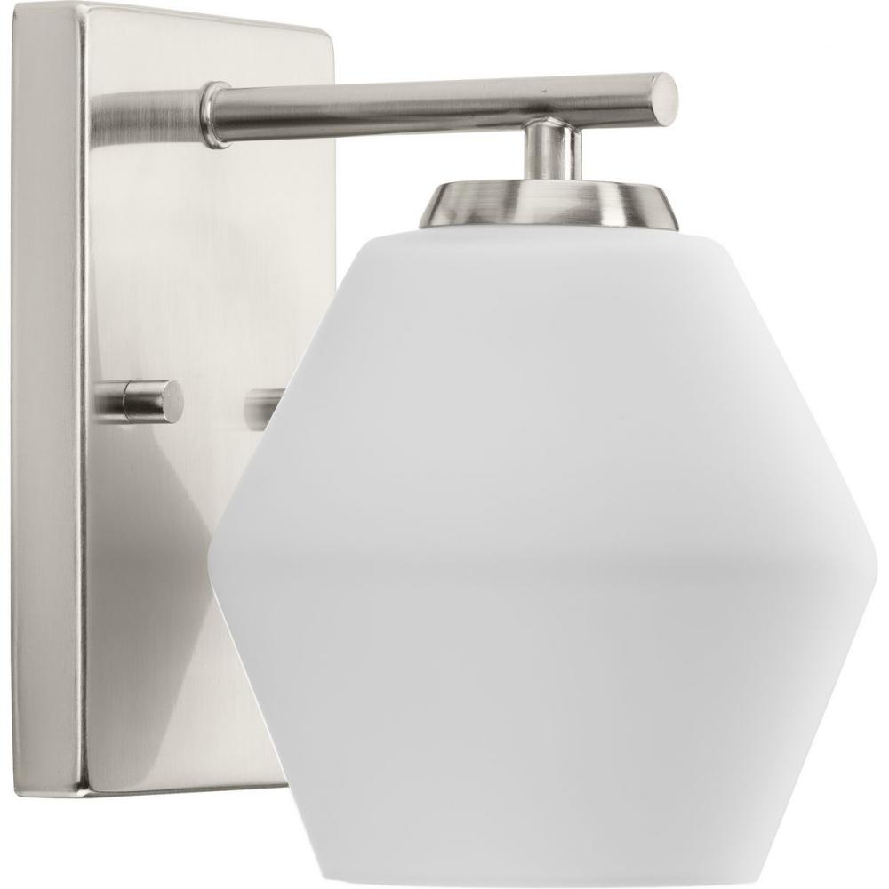 Copeland Collection One-Light Brushed Nickel Mid-Century Modern Vanity Light