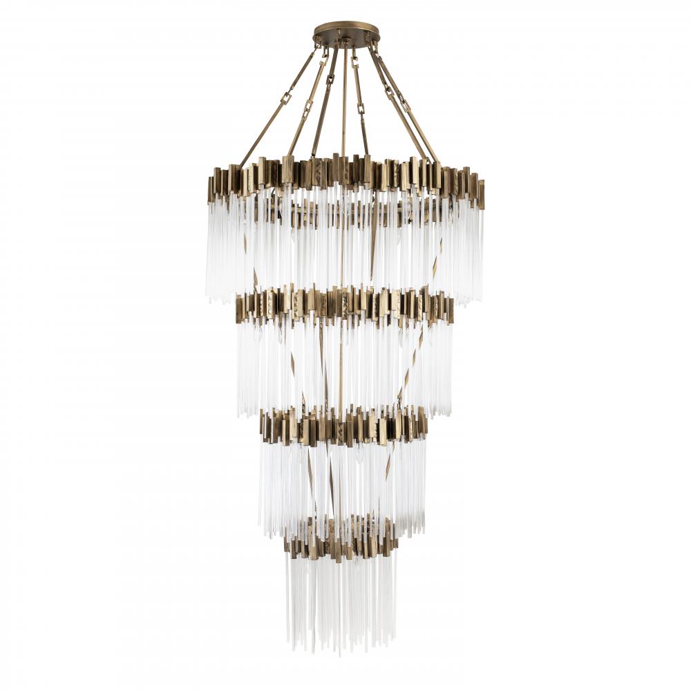 Matrix 30-Lt 4-Tier Chandelier - Havana Gold