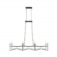 Varaluz 314N08HGCB - Bodie 8-Lt Linear Pendant - Havana Gold/Carbon