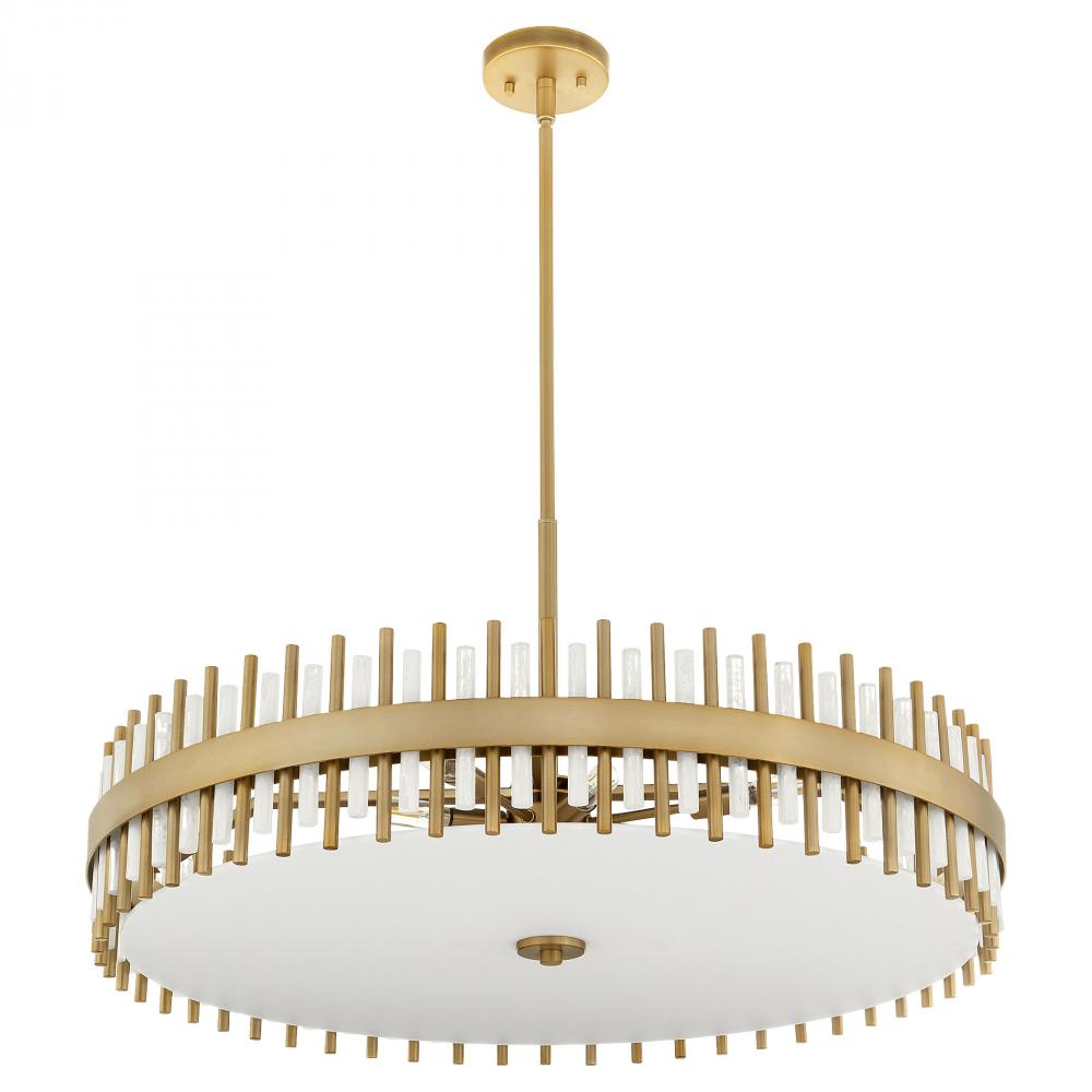 Cassio 8 Light Pendant | Aged Brass