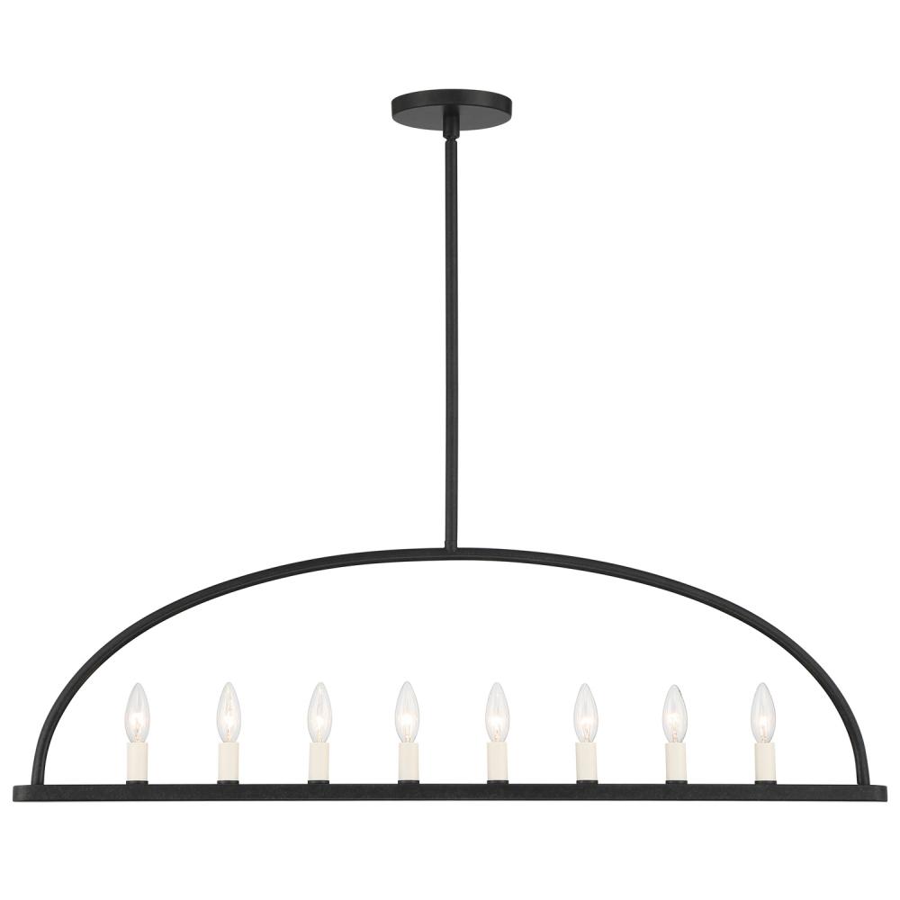 Abbott 8 Light Black Linear Chandelier