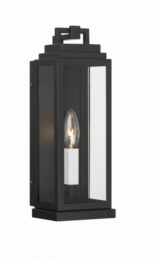 Aspen 1 Light Matte Black Outdoor Sconce