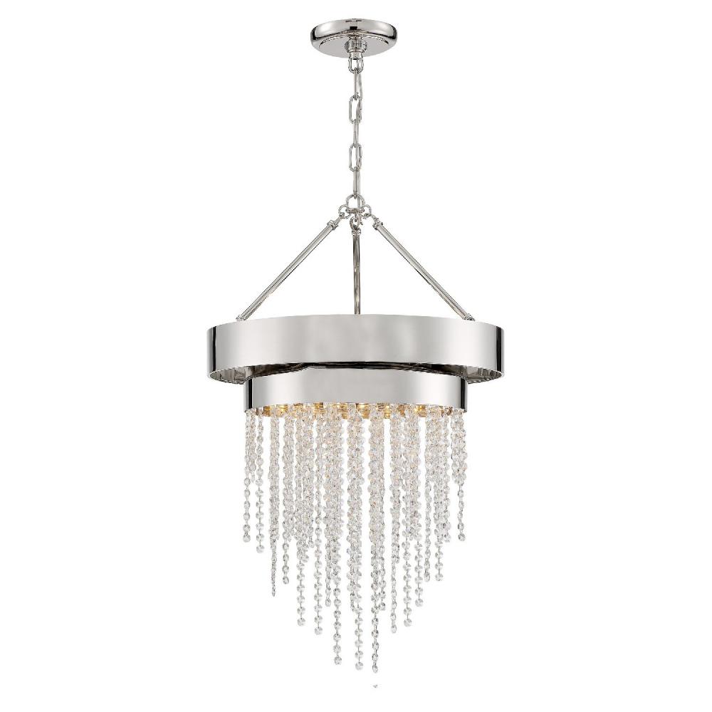 Clarksen 5 Light Polished Nickel Chandelier