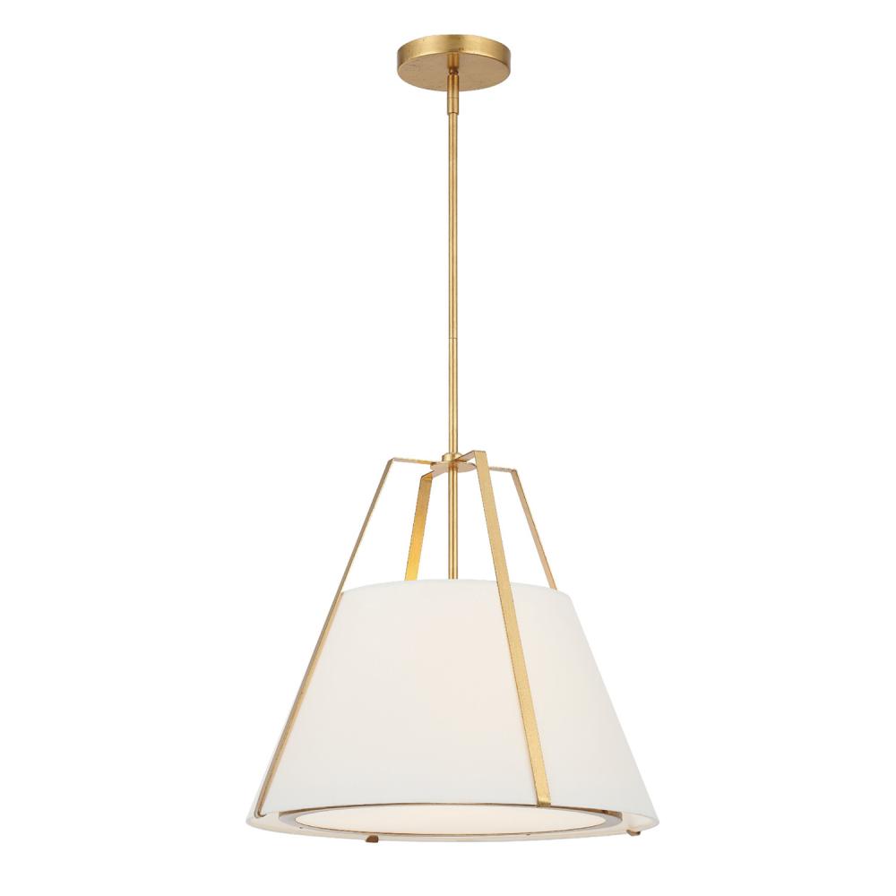 Fulton 3 Light Antique Gold Pendant