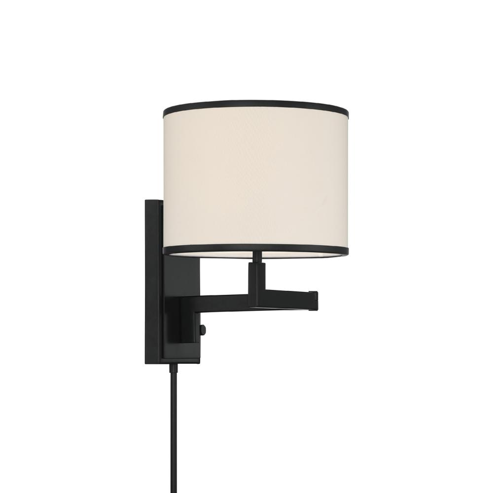 Madison 1 Light Matte Black Task Sconce