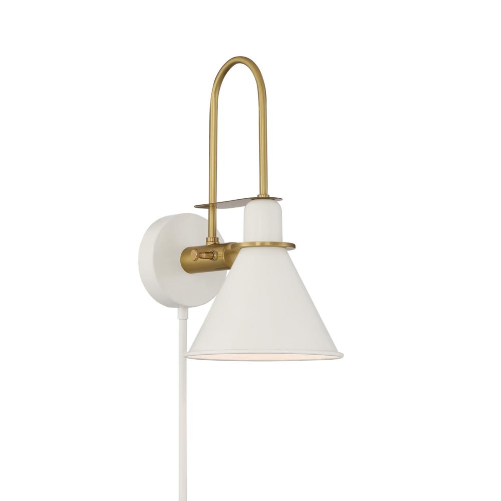 Medford 1 Light White Task Sconce