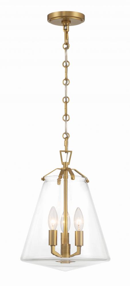 Voss 3 Light Luxe Gold Pendant