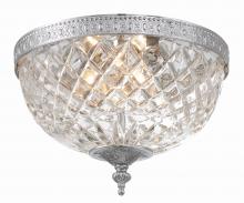 Crystorama 117-12-CH - Crystorama 3 Light Polished Chrome Crystal Flush Mount