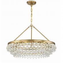 Crystorama 275-VG - Calypso 6 Light Crystal Teardrop Vibrant Gold Chandelier