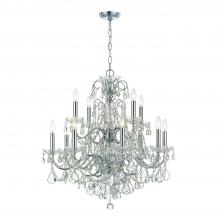 Crystorama 3228-CH-CL-I - Imperial 12 Light Clear Italian Crystal Polished Chrome Chandelier