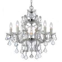 Crystorama 4335-CH-CL-SAQ - Maria Theresa 6 Light Spectra Crystal Chrome Chandelier