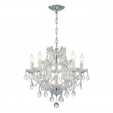 Crystorama 4405-CH-CL-I - Maria Theresa 6 Light Clear Italian Crystal Polished Chrome Chandelier