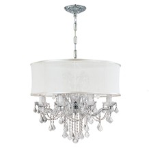 Crystorama 4489-CH-SMW-CL-S - Brentwood 12 Light Swarovski Strass Crystal Smooth Shade Polished Chrome Chandelier