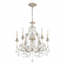 Crystorama 5116-OS-CL-SAQ - Regis 6 Light Spectra Crystal Olde Silver Chandelier