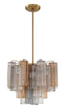 Crystorama ADD-300-AG-AU - Addis 4 Light Aged Brass Mini Chandelier