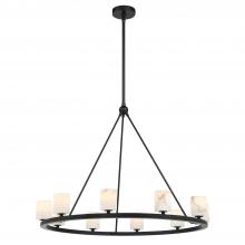 Crystorama ARA-10265-MK-ST - Aragon 10 Light LED Matte Black Chandelier