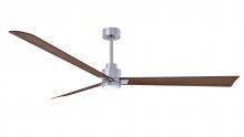 Matthews Fan Company AKLK-BN-WN-72 - Alessandra 3-blade transitional ceiling fan in brushed nickel finish with walnut blades. Optimized