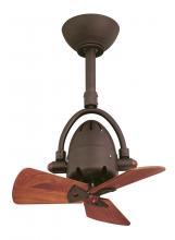 Matthews Fan Company DI-TB-WD - Diane oscillating ceiling fan in Textured Bronze finish with solid mahogany tone wood blades.