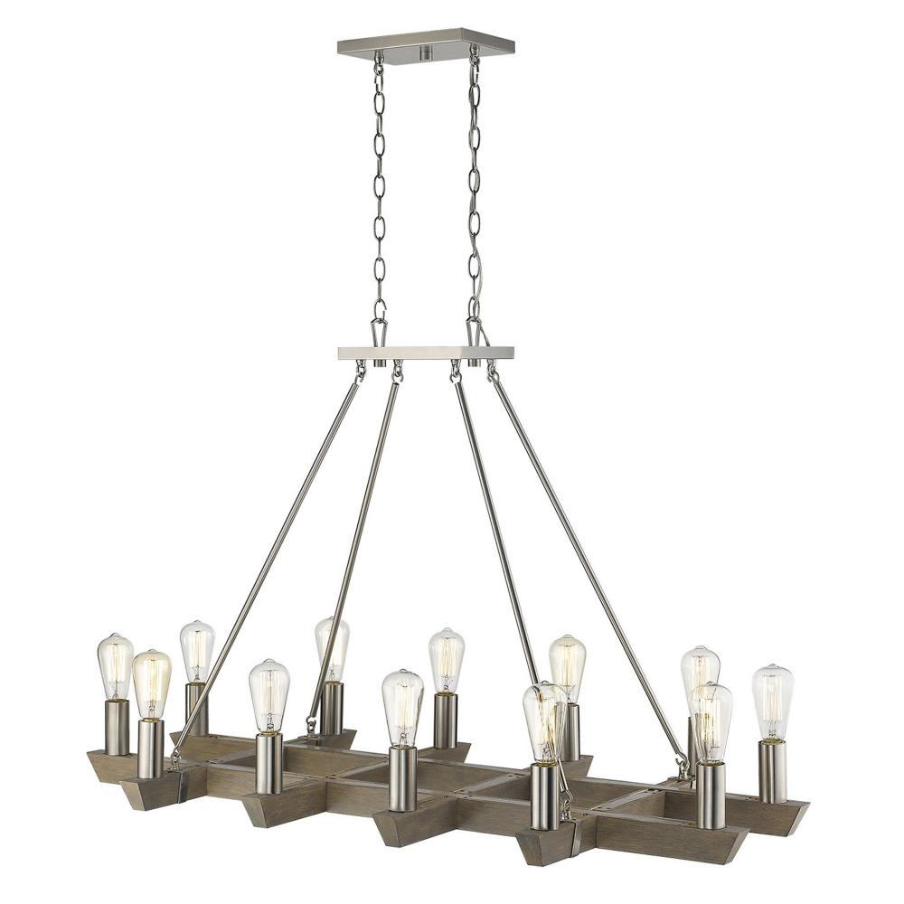 Finnick 8-Light Satin Nickel Chandelier