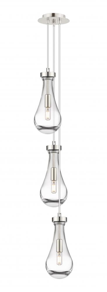 Owego - 3 Light - 7 inch - Polished Nickel - Multi Pendant