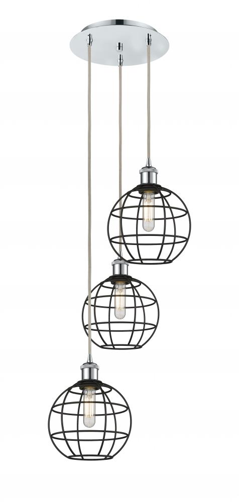 Lake Placid - 3 Light - 15 inch - Polished Chrome - Cord Hung - Multi Pendant