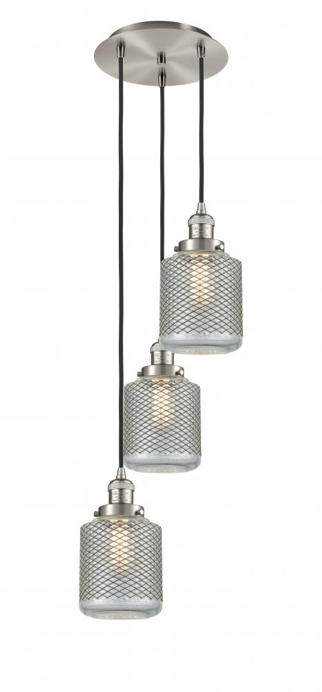 Stanton - 3 Light - 13 inch - Brushed Satin Nickel - Cord hung - Multi Pendant