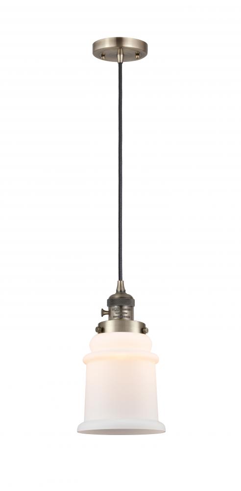 Canton - 1 Light - 6 inch - Antique Brass - Cord hung - Mini Pendant