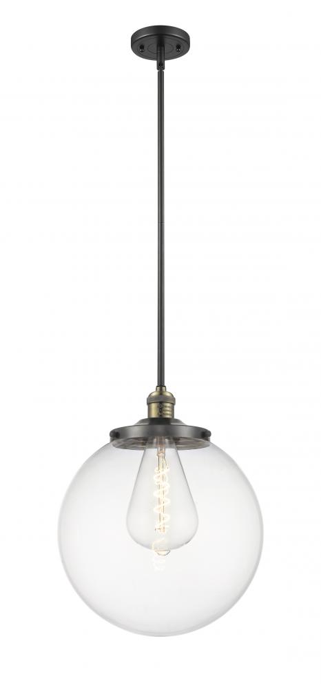 Beacon - 1 Light - 14 inch - Black Antique Brass - Stem Hung - Pendant