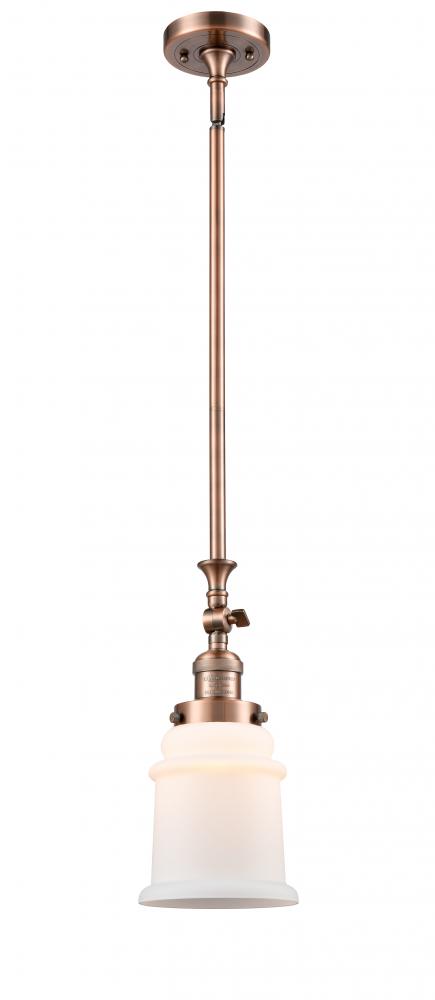 Canton - 1 Light - 6 inch - Antique Copper - Stem Hung - Mini Pendant