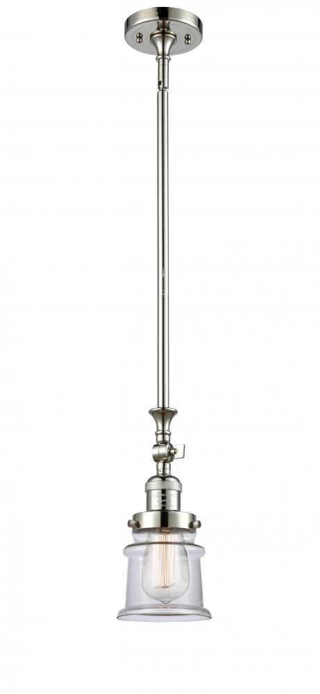 Canton - 1 Light - 5 inch - Polished Nickel - Stem Hung - Mini Pendant