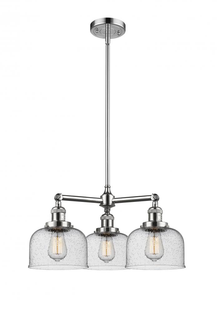 Bell - 3 Light - 22 inch - Polished Chrome - Stem Hung - Chandelier