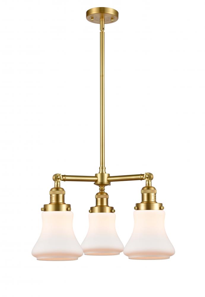 Bellmont - 3 Light - 18 inch - Satin Gold - Stem Hung - Chandelier