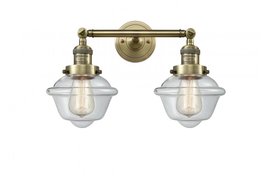 Oxford - 2 Light - 17 inch - Antique Brass - Bath Vanity Light