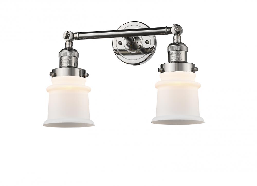 Canton - 2 Light - 17 inch - Polished Nickel - Bath Vanity Light