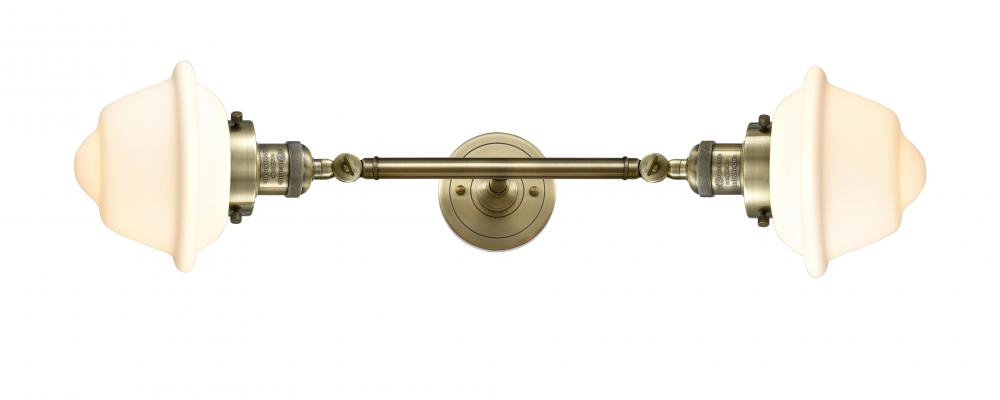 Oxford - 2 Light - 8 inch - Antique Brass - Bath Vanity Light