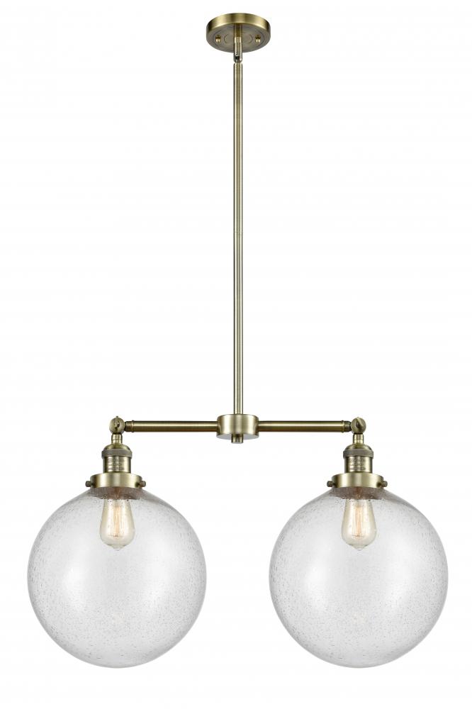 Beacon - 2 Light - 27 inch - Antique Brass - Stem Hung - Island Light