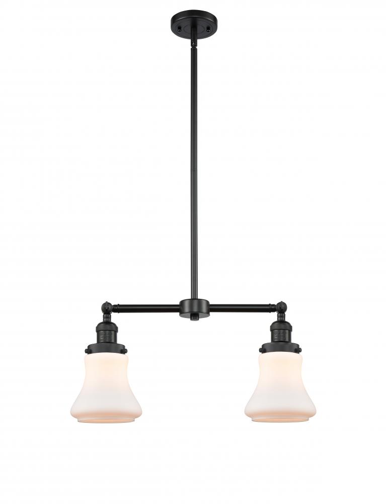 Bellmont - 2 Light - 21 inch - Matte Black - Stem Hung - Island Light