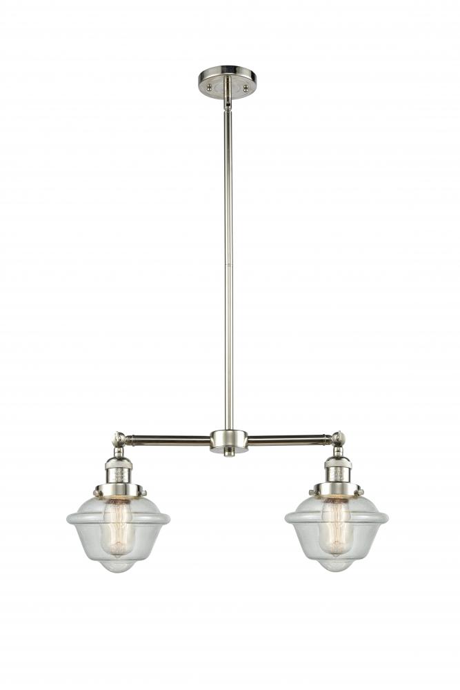 Oxford - 2 Light - 24 inch - Polished Nickel - Stem Hung - Island Light