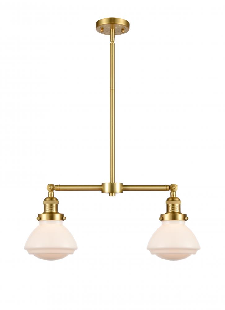 Olean - 2 Light - 22 inch - Satin Gold - Stem Hung - Island Light