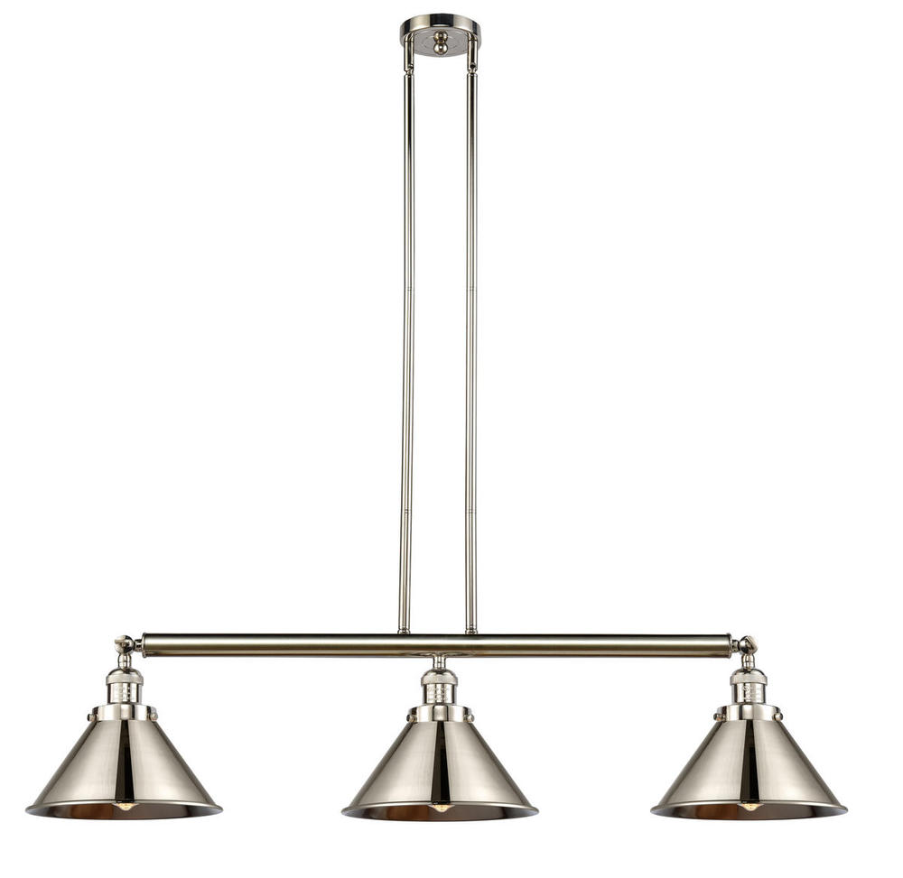 Briarcliff - 3 Light - 43 inch - Polished Nickel - Stem Hung - Island Light