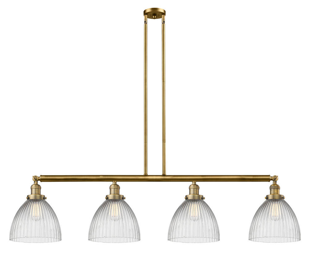 Seneca Falls - 4 Light - 51 inch - Brushed Brass - Stem Hung - Island Light