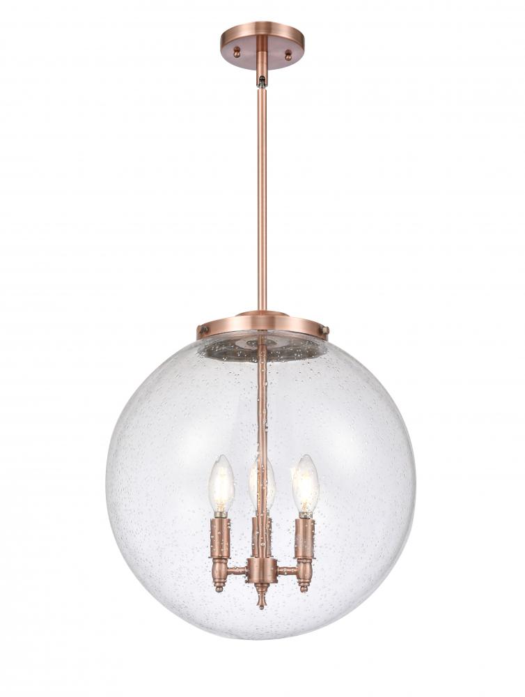 Beacon - 3 Light - 16 inch - Antique Copper - Cord hung - Pendant