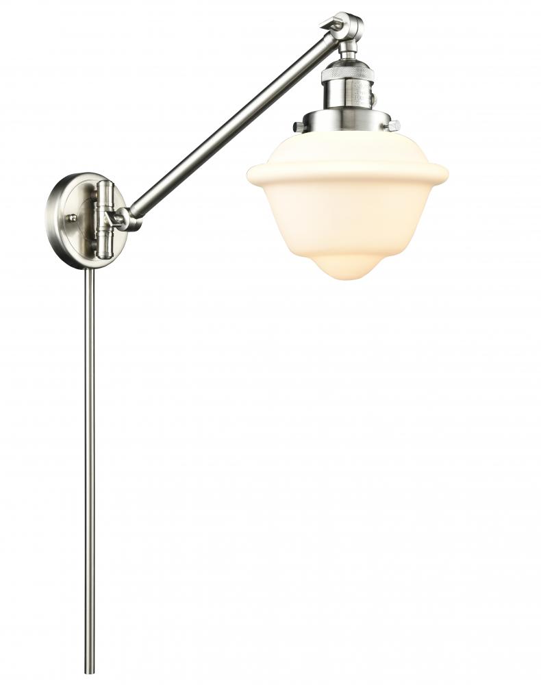 Oxford - 1 Light - 8 inch - Brushed Satin Nickel - Swing Arm