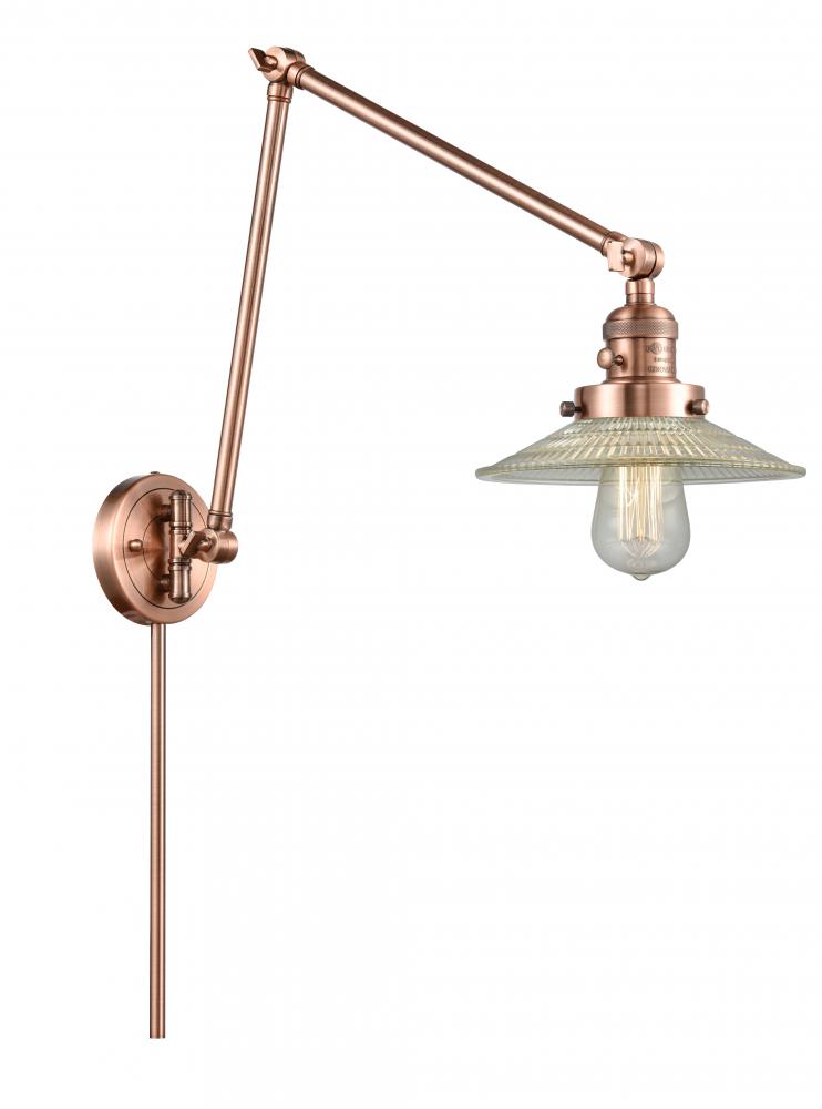 Halophane - 1 Light - 9 inch - Antique Copper - Swing Arm