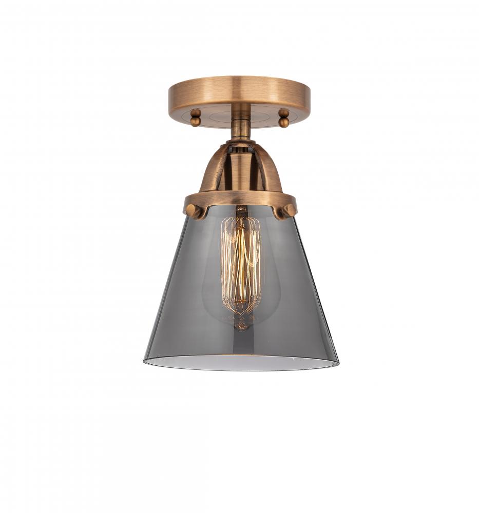 Cone - 1 Light - 6 inch - Antique Copper - Semi-Flush Mount