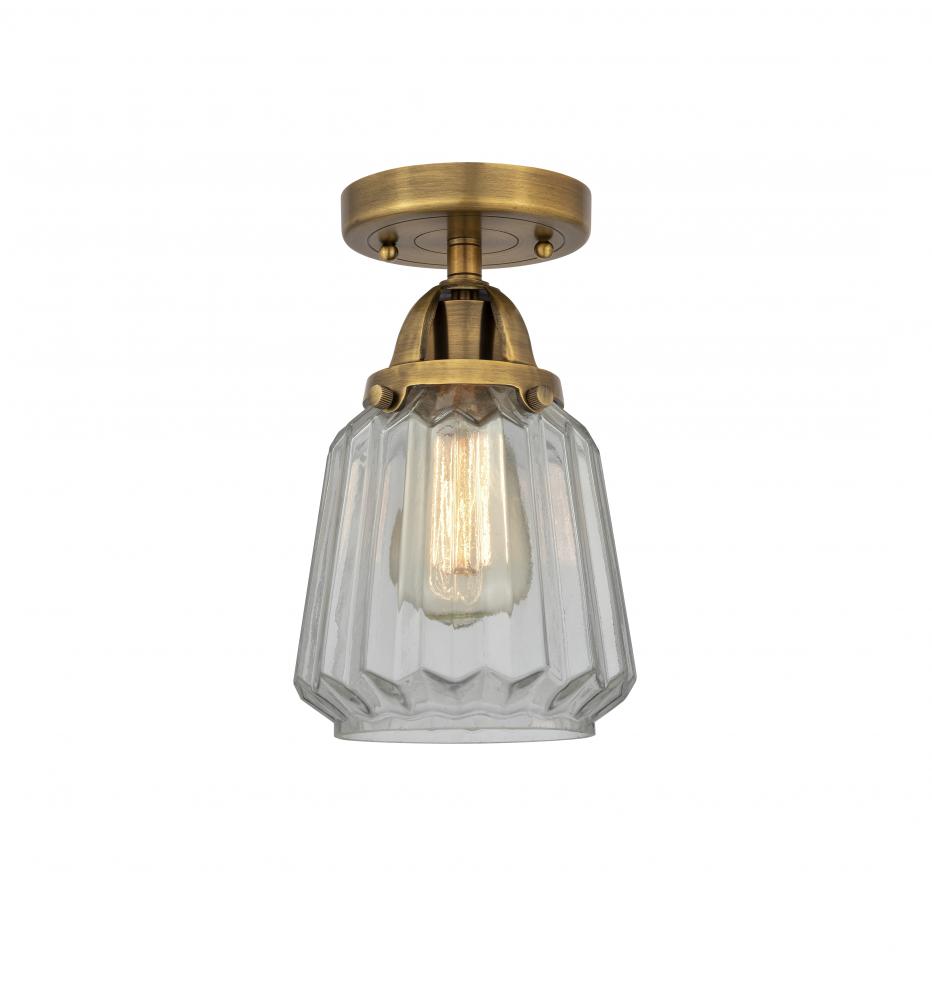 Chatham - 1 Light - 7 inch - Brushed Brass - Semi-Flush Mount