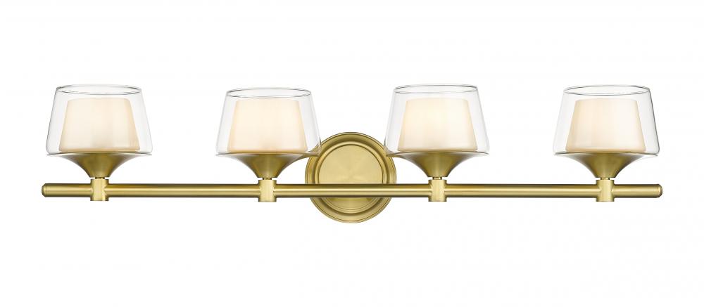 Laguna - 4 Light - 33 inch - Satin Gold - Bath Vanity Light