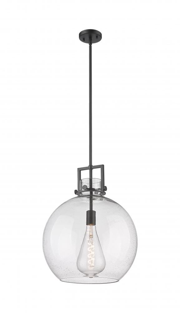 Newton Sphere - 1 Light - 16 inch - Matte Black - Pendant