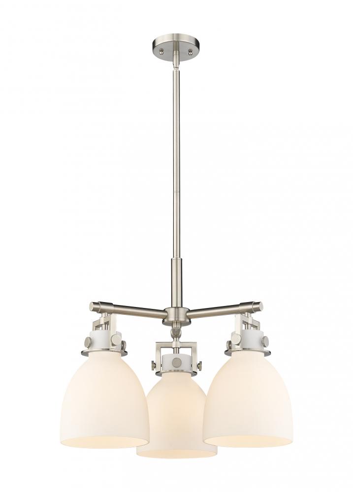 Newton Bell - 3 Light - 21 inch - Satin Nickel - Pendant