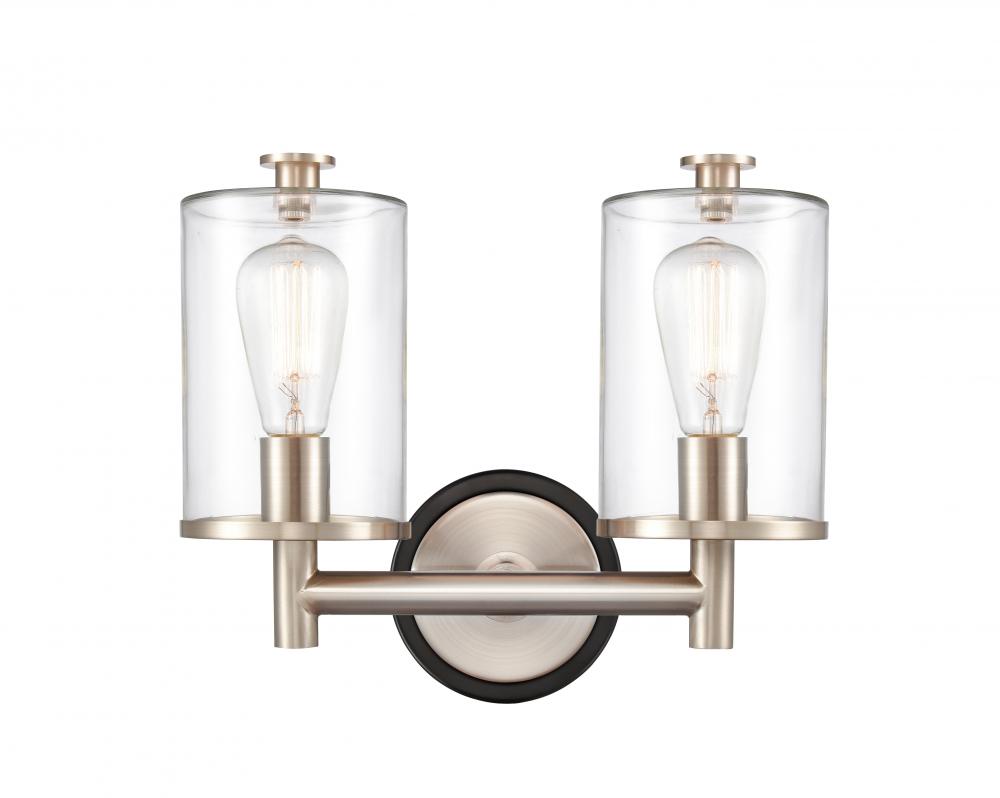 Marlowe - 2 Light - 14 inch - Black Satin Nickel - Bath Vanity Light